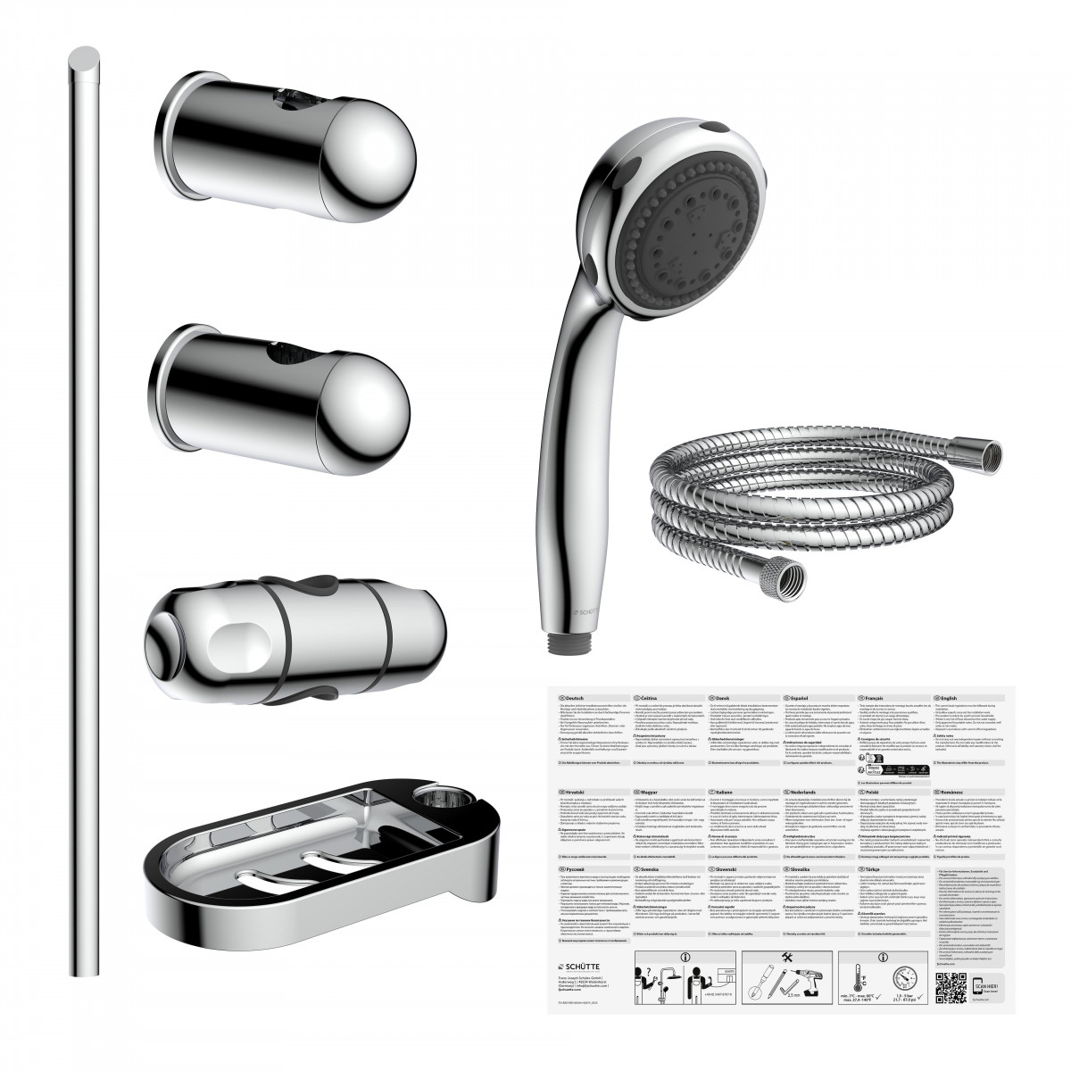 FRESH Set de douche à barres, Chromé
