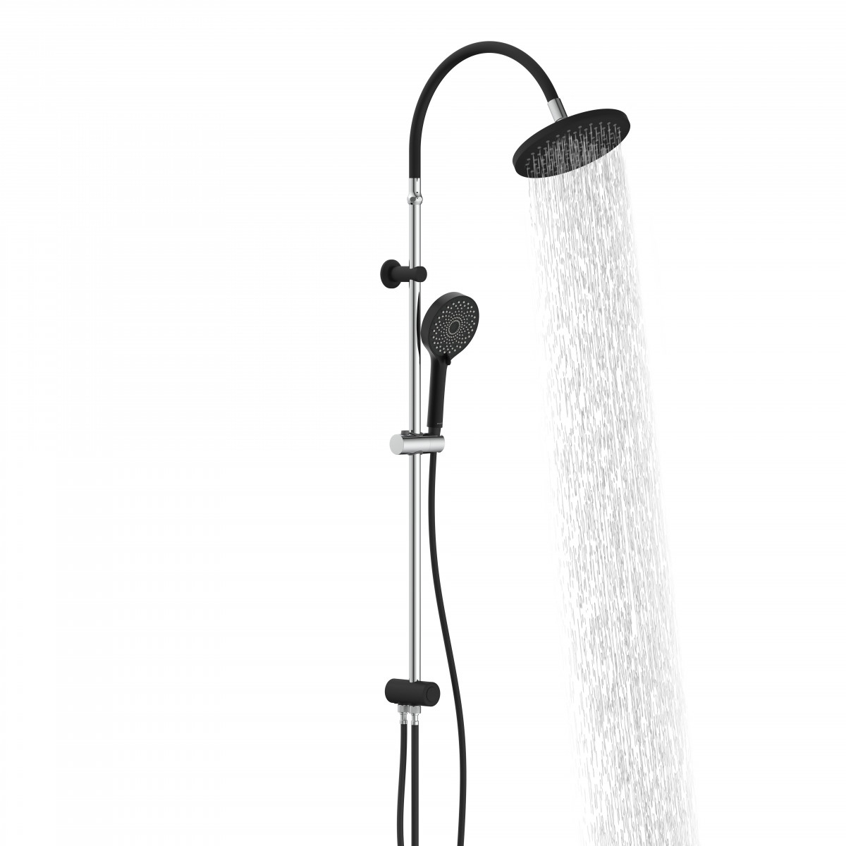 SCHÜTTE Überkopf-Brauseset MATAO RAIN, Schwarz matt