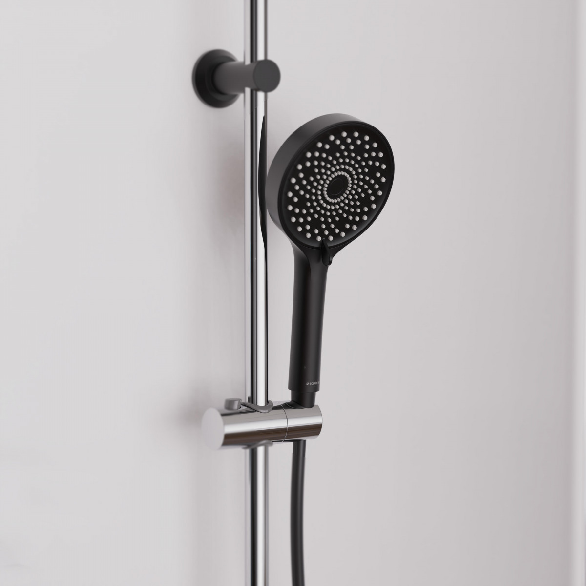 SCHÜTTE MATAO RAIN Set de douche à l'envers, chromé/noir mat