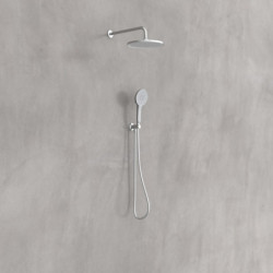 KARIBIK Set complet de douche, chrome/gris clair