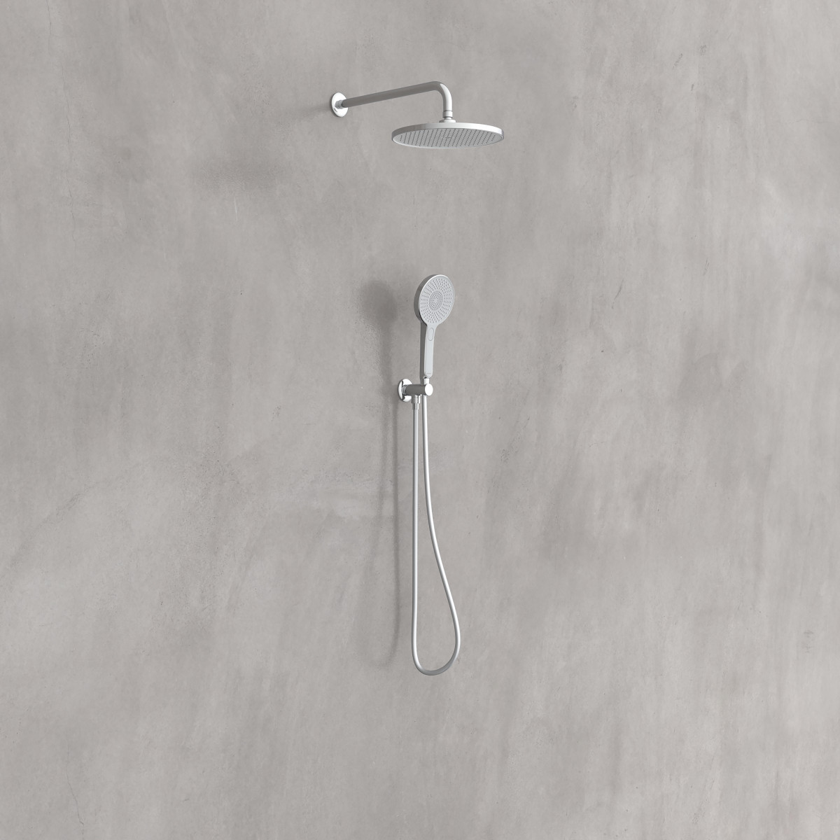 KARIBIK Set complet de douche, chrome/gris clair