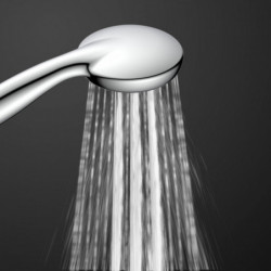 AQUASTAR hoofddoucheset, chroom/antraciet, met aflegvlak