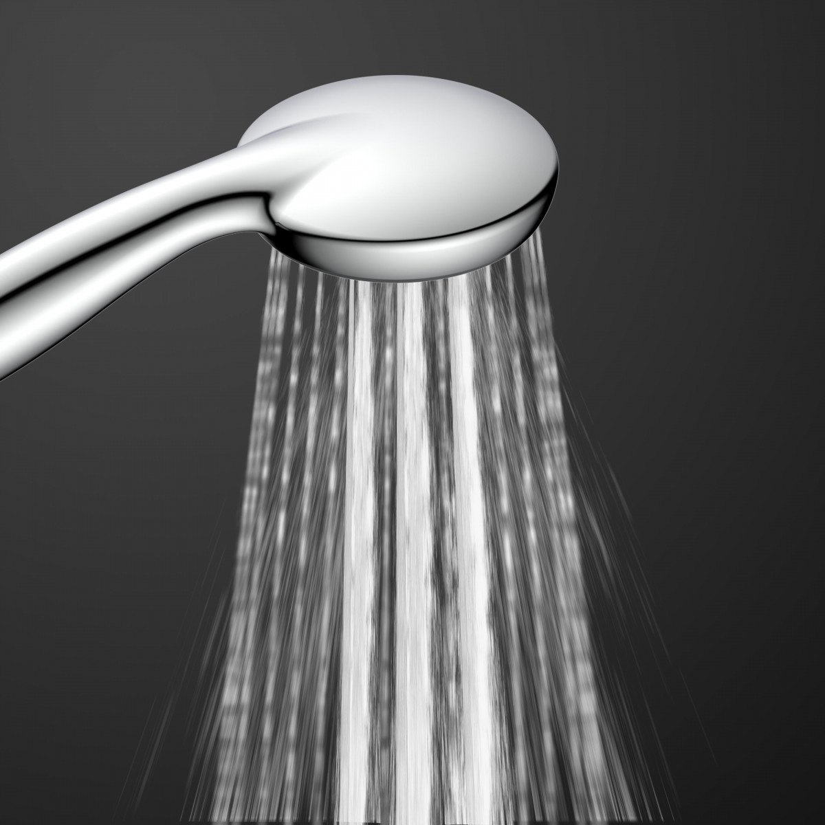 AQUASTAR hoofddoucheset, chroom/antraciet, met aflegvlak