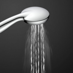 AQUASTAR hoofddoucheset, chroom/antraciet, met aflegvlak