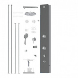 Shower panel, glass,/anthracite