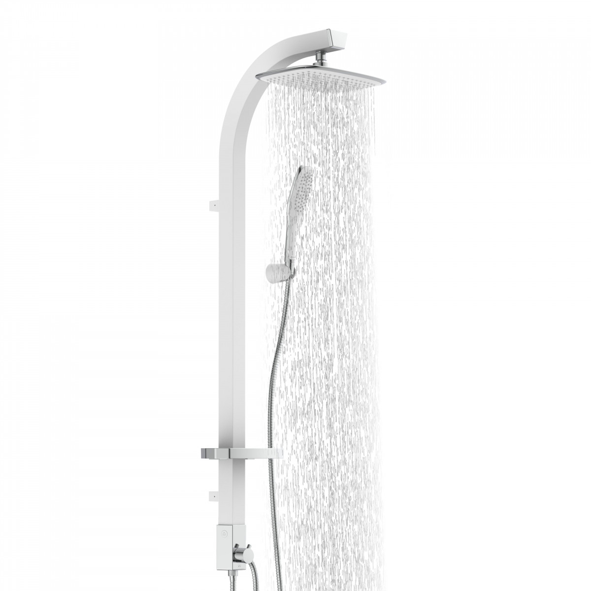 Overhead shower set, white