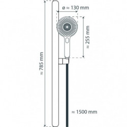 KARIBIK Shower rail set, Black matt