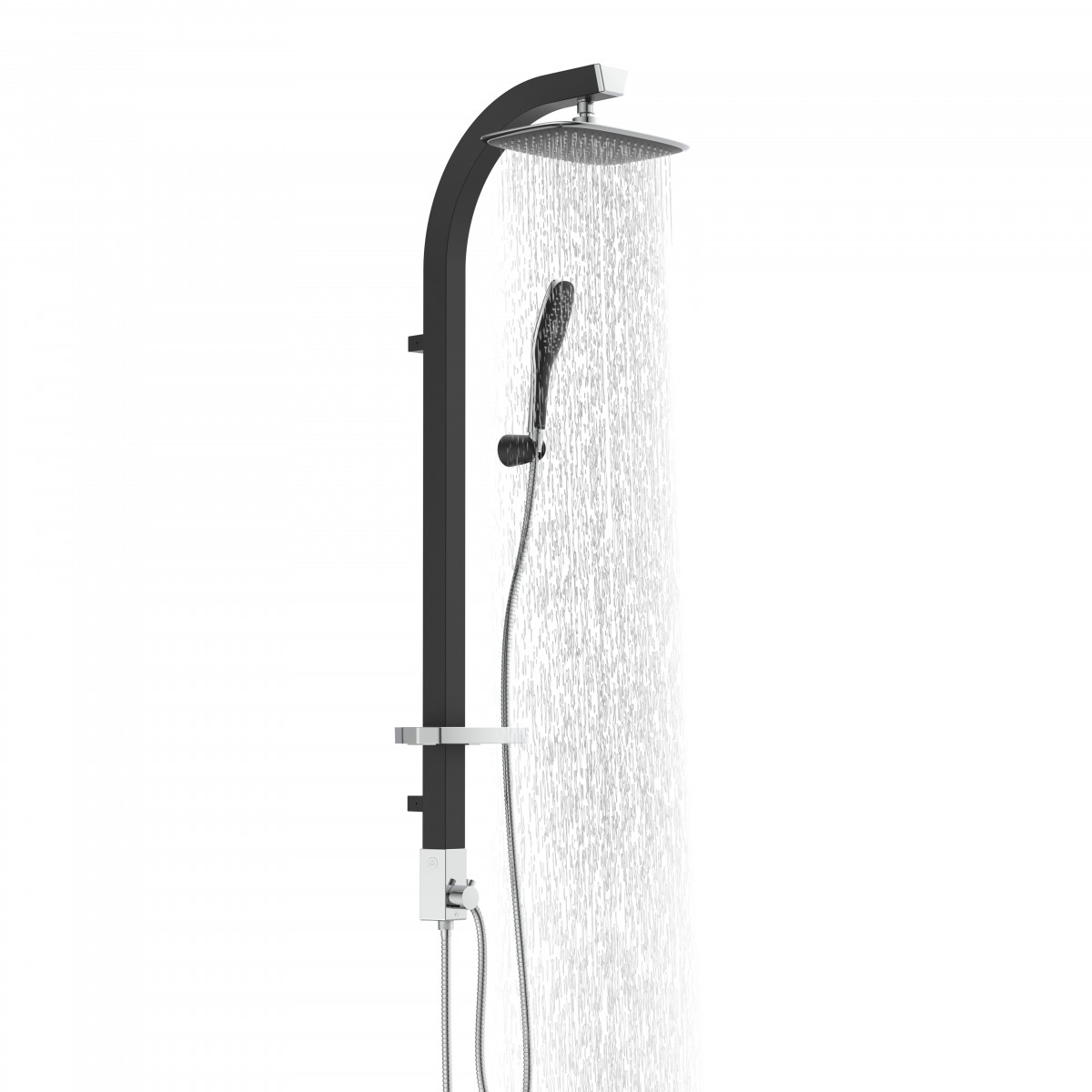 MADAGASKAR Overhead shower set, black