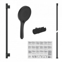 CAPRI Stangenbrauseset, Schwarz matt