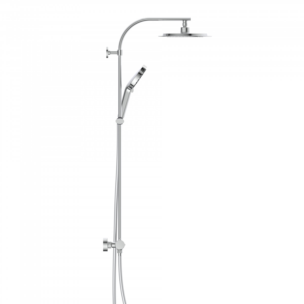 MADURA FRESH Overhead shower set, chrome, with thermostatic faucet