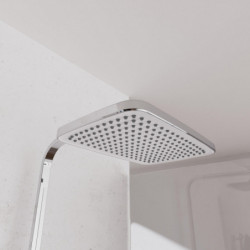 GRAN CANARIA Set douche de pluie avec Mitigeur thermostatique, Chromé