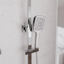 GRAN CANARIA Set douche de pluie avec Mitigeur thermostatique, Chromé