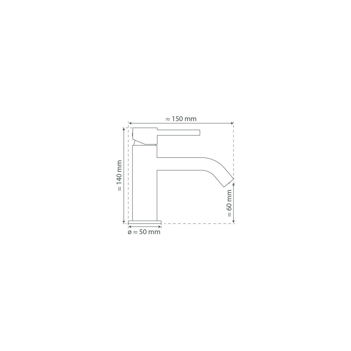 ARAGON Cold water tap, Black matt