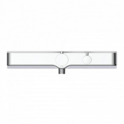 OCEAN Thermostaat Douchekraan, chroom/wit, met planchet
