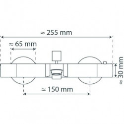 VICO Thermostatic bathtub mixer, chrome