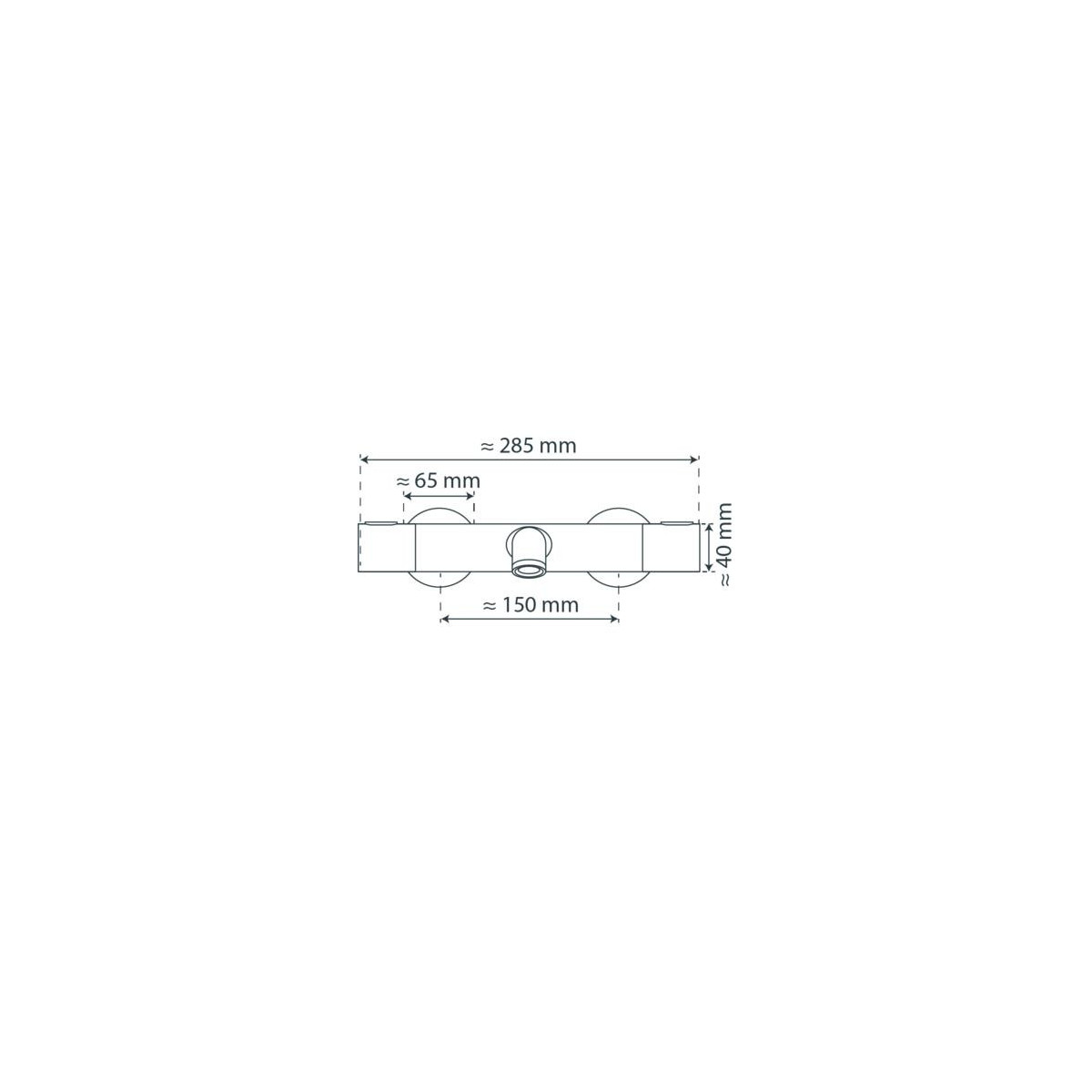 LOS ANGELES Thermostatic bathtub mixer, Chrome
