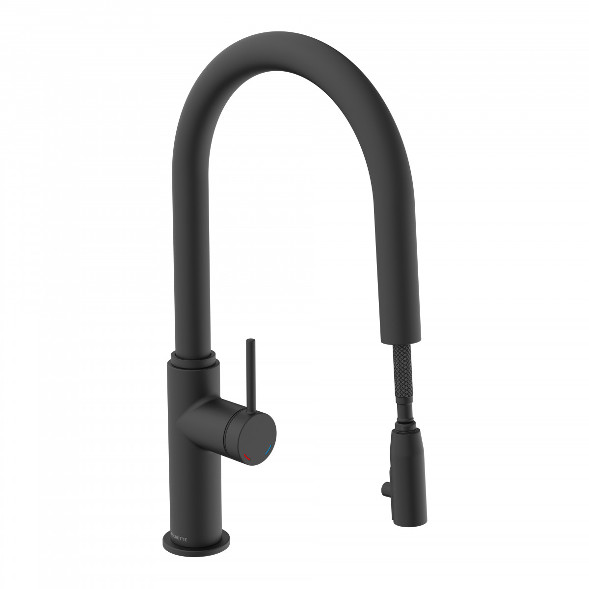 BLACKPOOL mitigeur cuisine avec bec extractible, noir mat