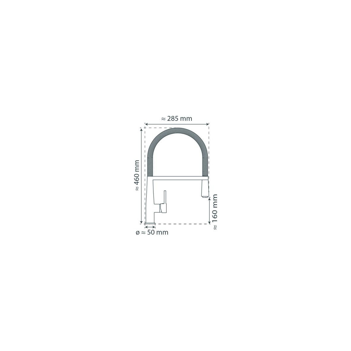 NEW YORK mengkraan keuken met spiraalveer, chroom