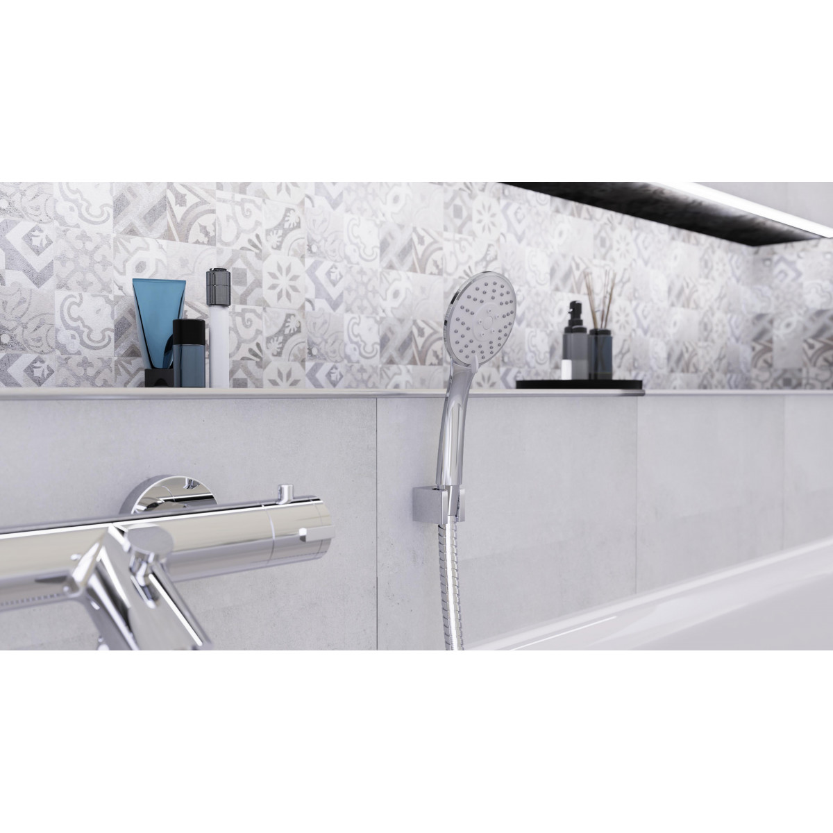 NAPOLI Handbrause-Set, Chrom