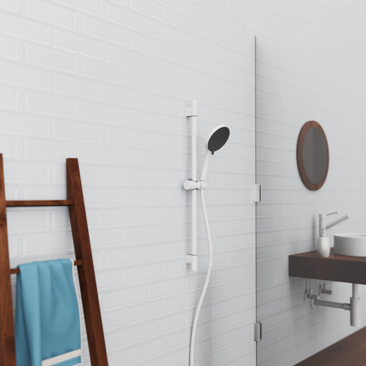 CAPRI shower head, white matt