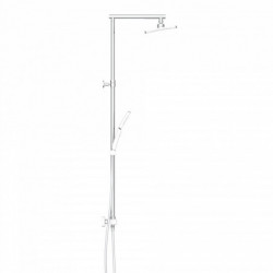 Chrom-Duschsystem mit Kopfbrause, Handbrause und Wandanschluss