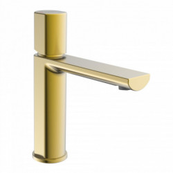 Goldene Waschtischarmatur mit geradem Auslauf