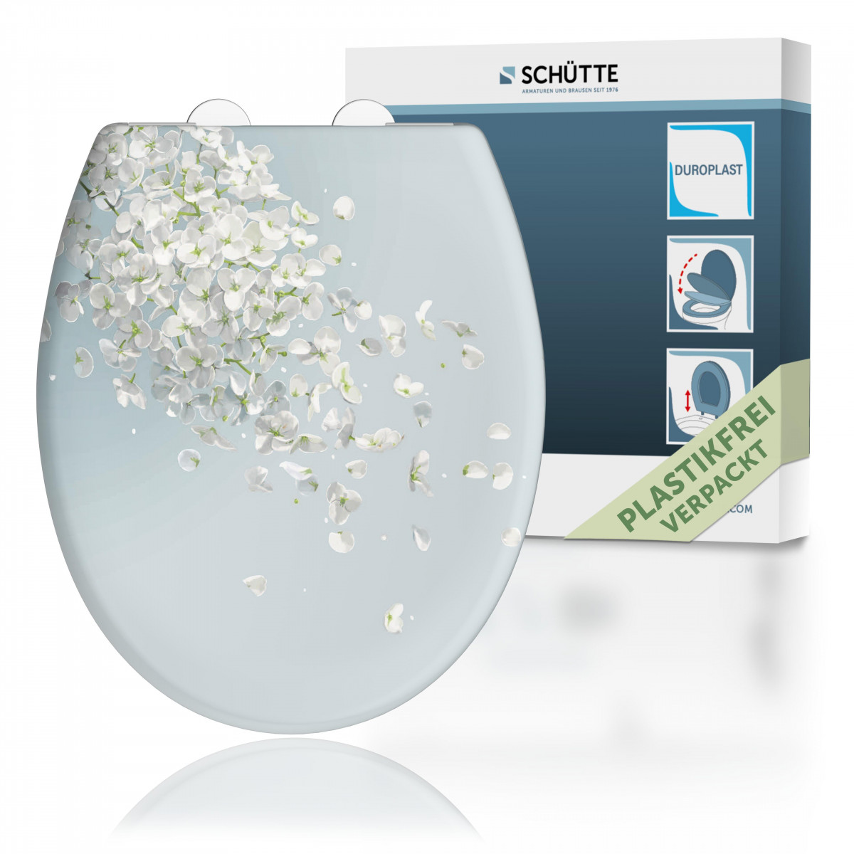 Duroplast WC-Bril FLOWER IN THE WIND met Valrem en Afklikbaar