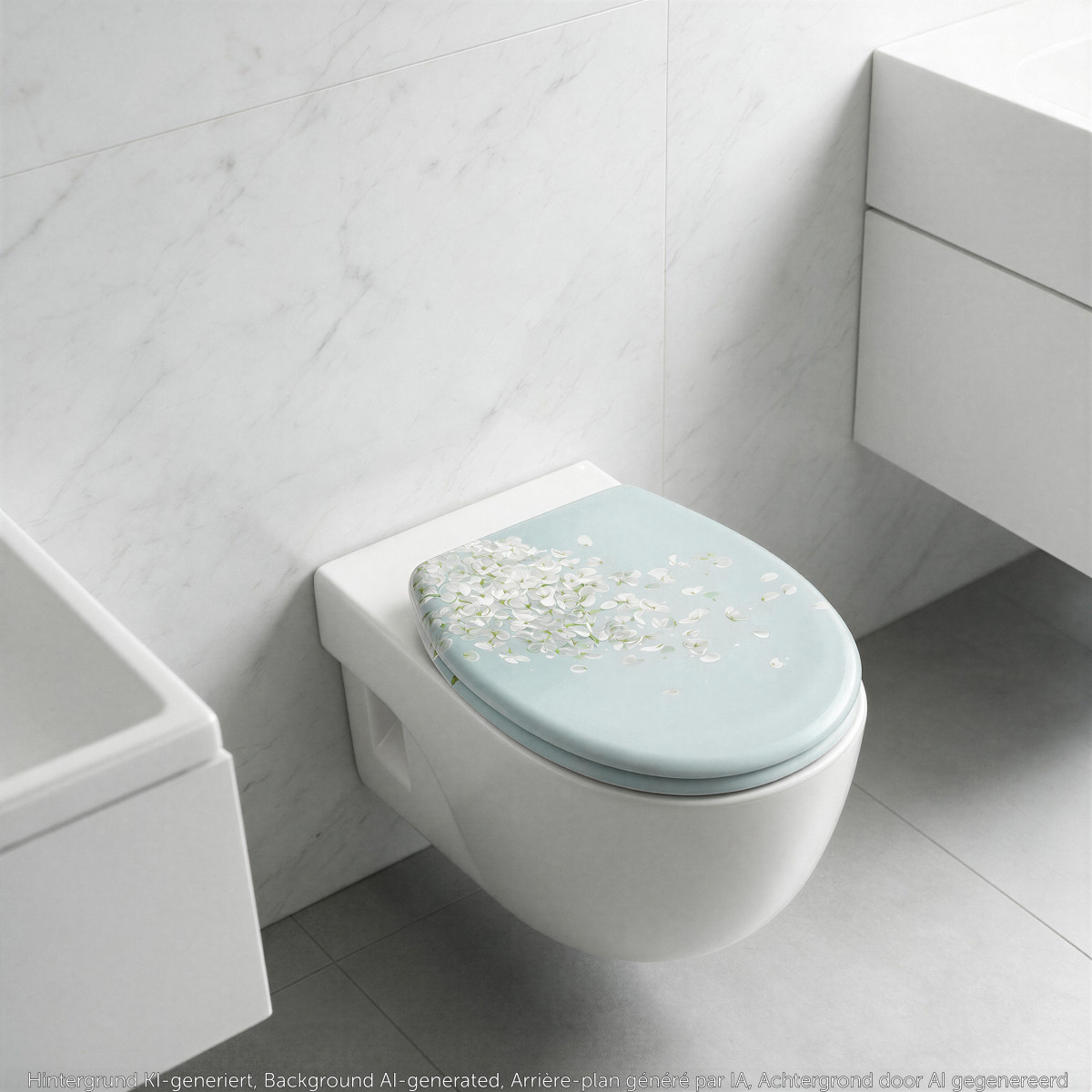 Duroplast WC-Bril FLOWER IN THE WIND met Valrem en Afklikbaar