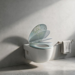 Duroplast WC-Bril FLOWER IN THE WIND met Valrem en Afklikbaar
