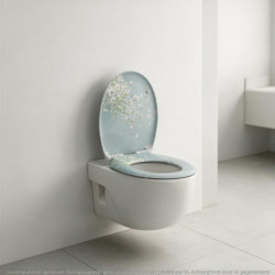 Duroplast WC-Bril FLOWER IN THE WIND met Valrem en Afklikbaar