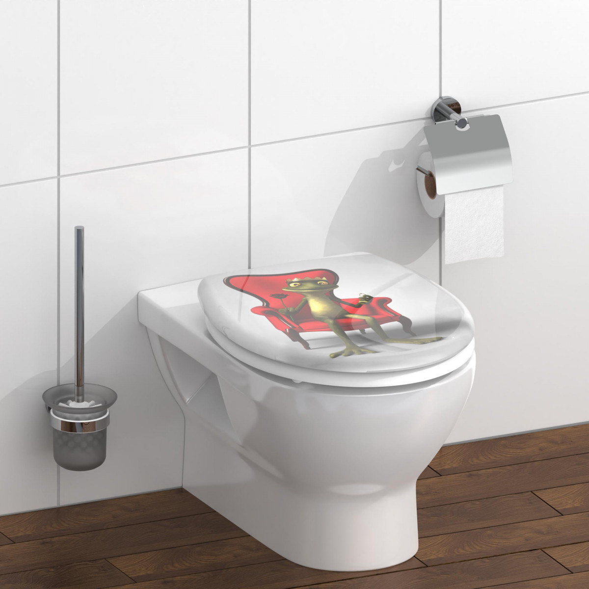 Siège WC FROG KING • plastique thermodurci • Avec abaissement automatique • SCHÜTTE