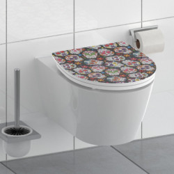 HG Siège WC CRAZY SKULL • plastique thermodurci • abaissement automatique • SCHÜTTE