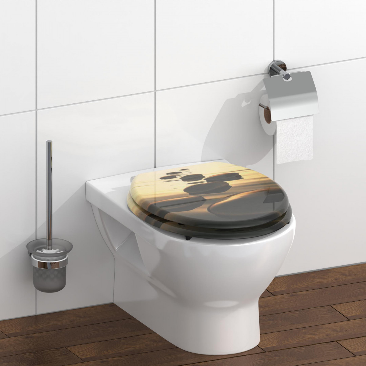WC seat SEA STONE • MDF • With soft-close mechanism • SCHÜTTE