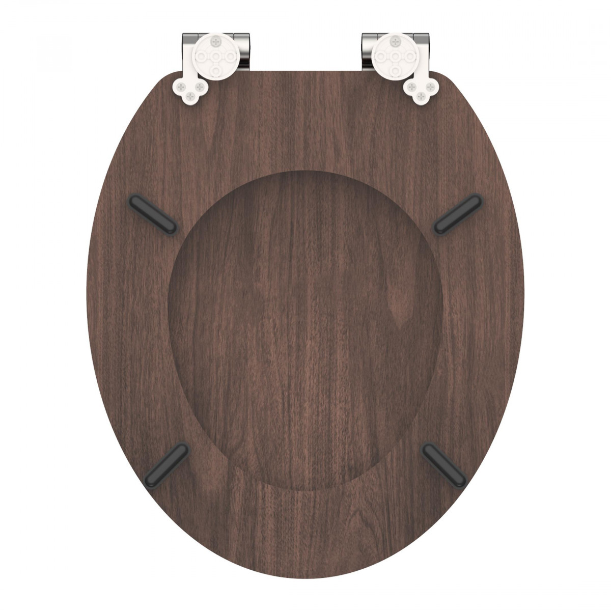 Siège WC DARK WOOD • MDF • Avec abaissement automatique • SCHÜTTE
