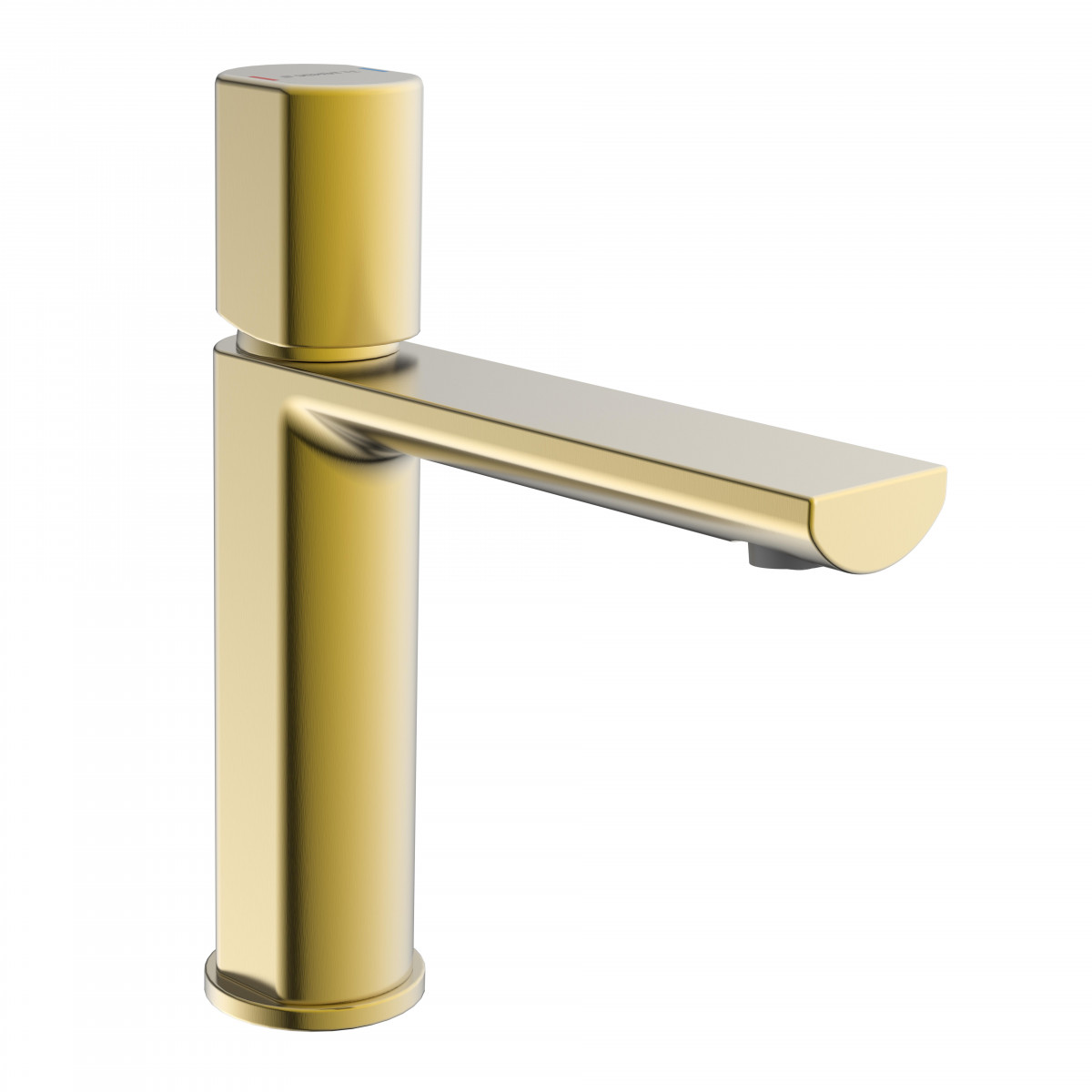 Goldene Waschtischarmatur mit geradem Auslauf