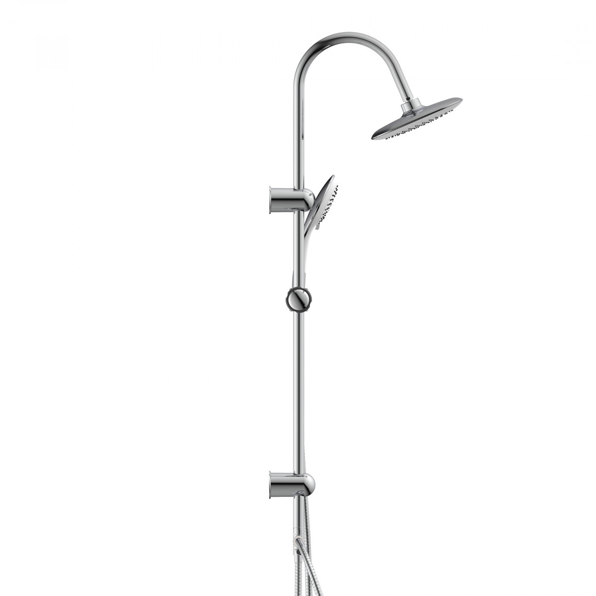 TENERIFFA overhead shower set • chrome/white • SCHÜTTE