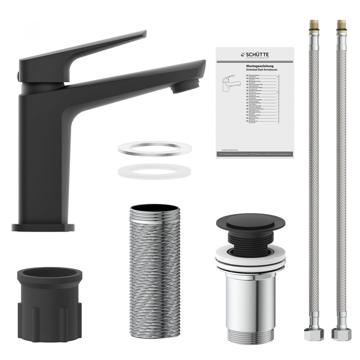 RAVEN basin mixer • Black matt • SCHÜTTE