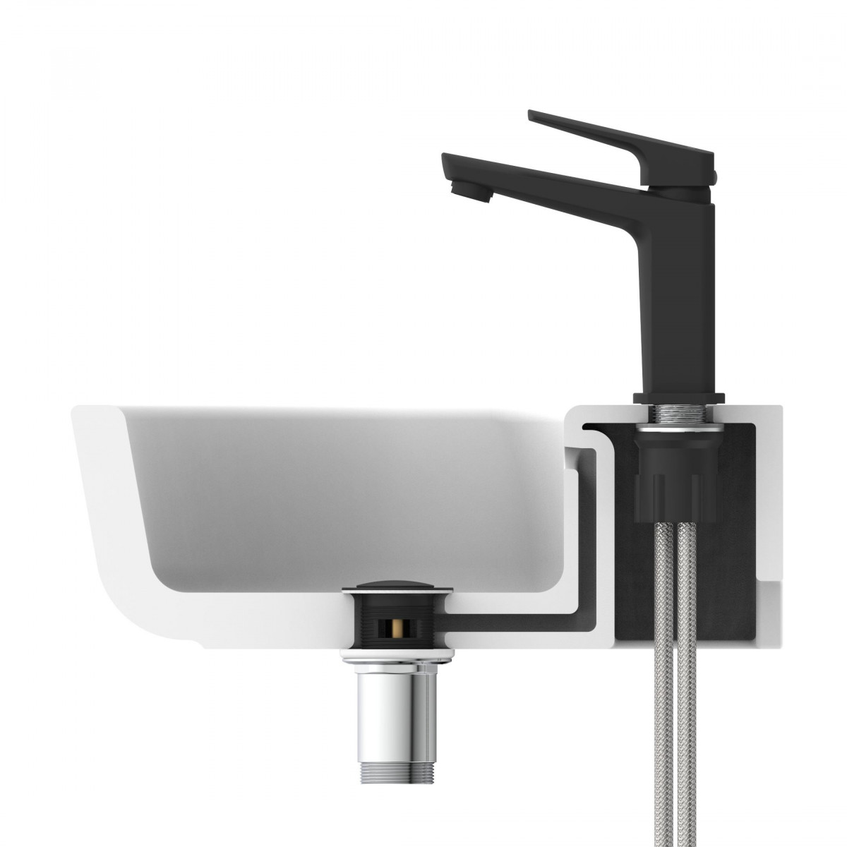 RAVEN basin mixer • Black matt • SCHÜTTE