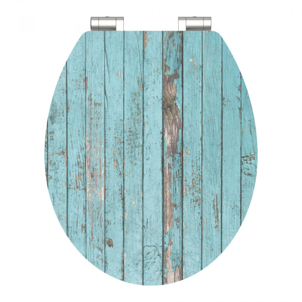 HG WC seat BLUE WOOD • MDF • With soft-close mechanism • SCHÜTTE