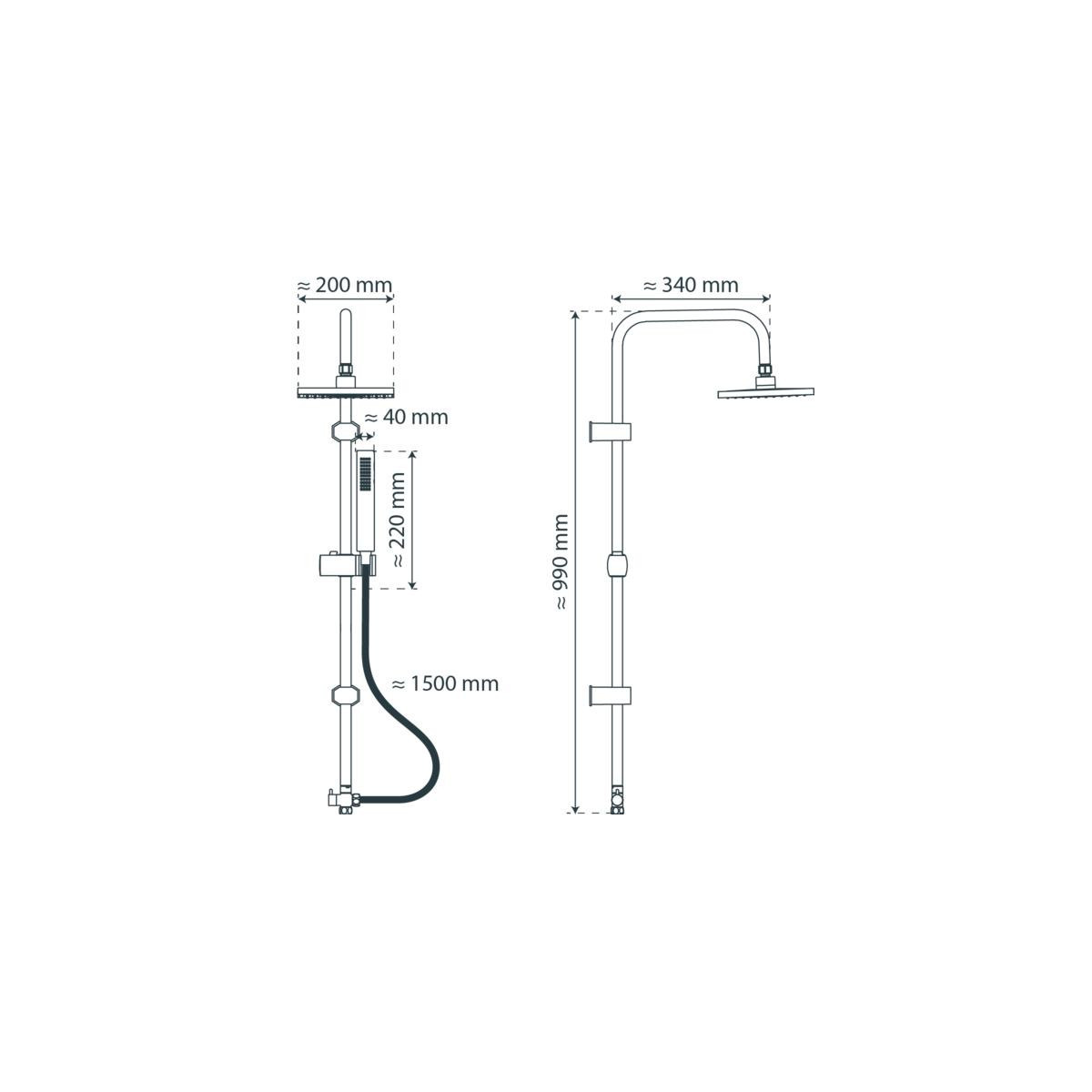 TOKIO overhead shower set • SCHÜTTE