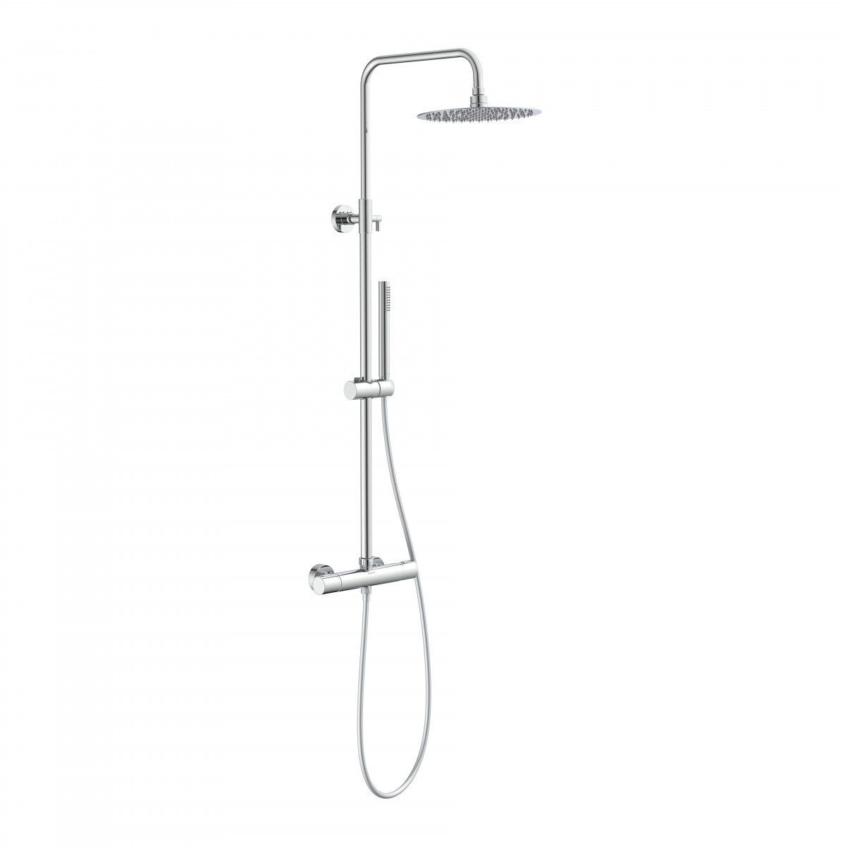 AQUADUCT overhead shower set • Thermostatic mixer • Chrome • SCHÜTTE