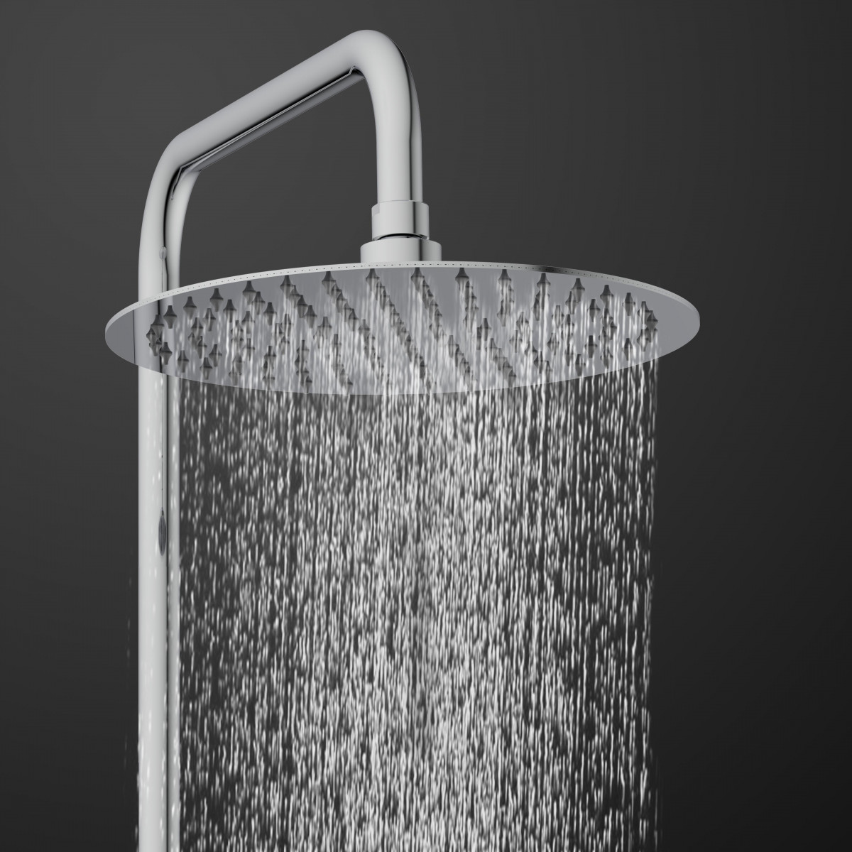 AQUADUCT overhead shower set • Thermostatic mixer • Chrome • SCHÜTTE