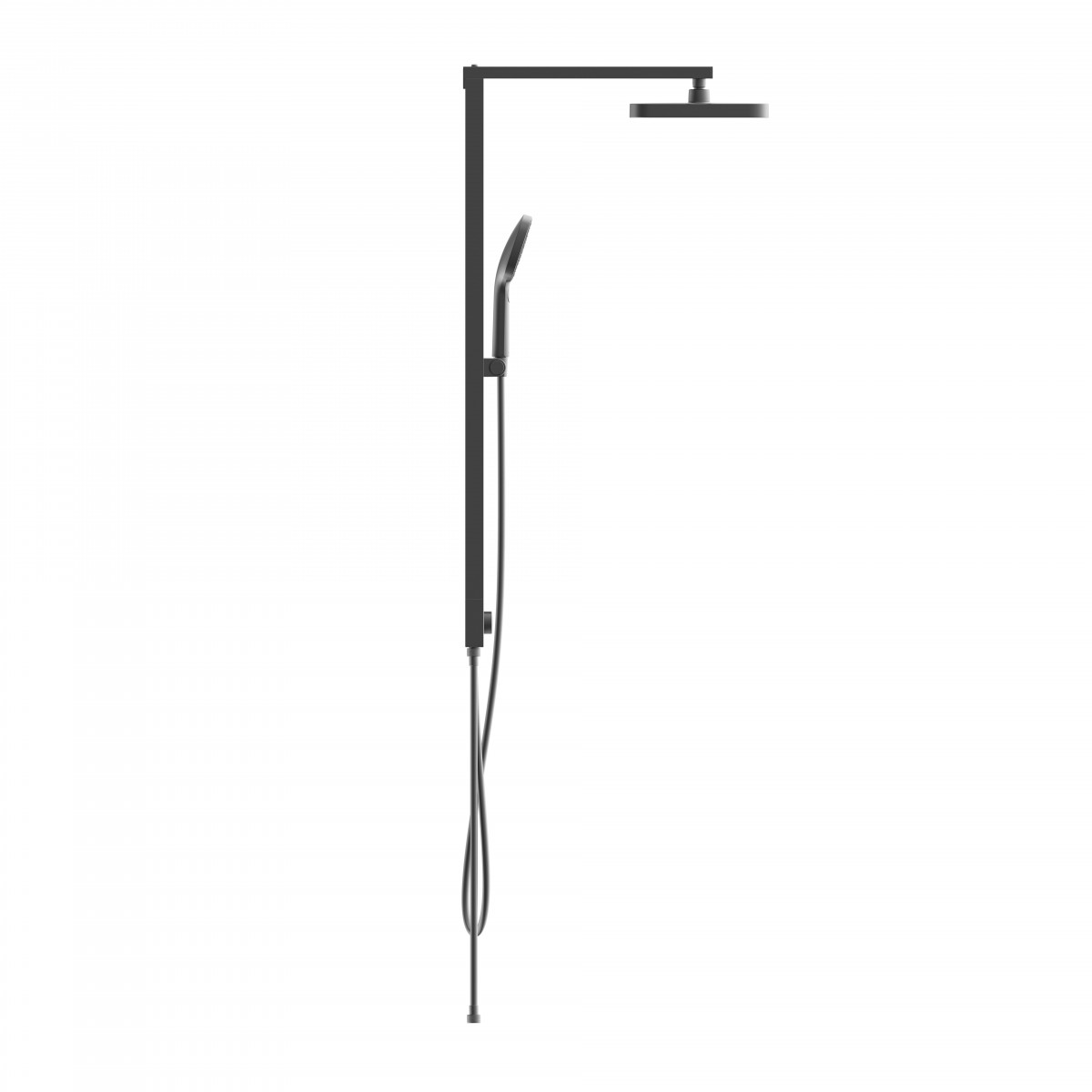 SCHÜTTE Overhead shower set LA PALMA • Graphite matt • SCHÜTTE