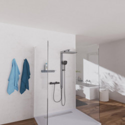 SCHÜTTE Overhead shower set LA PALMA • Graphite matt • SCHÜTTE