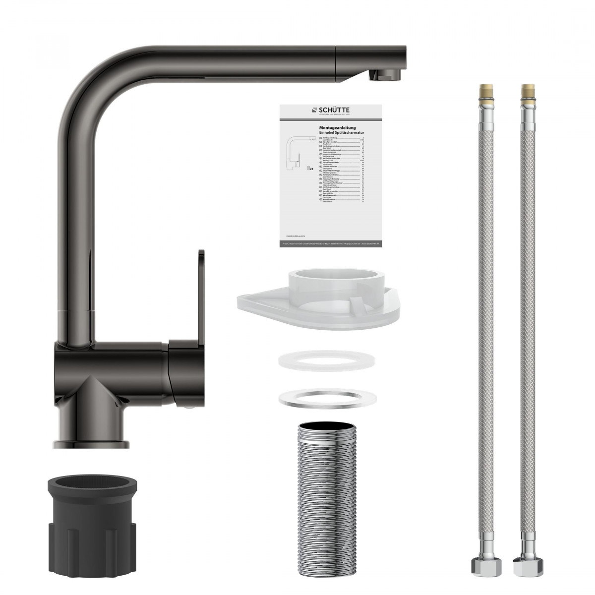RIO sink mixer • Graphite high gloss • SCHÜTTE