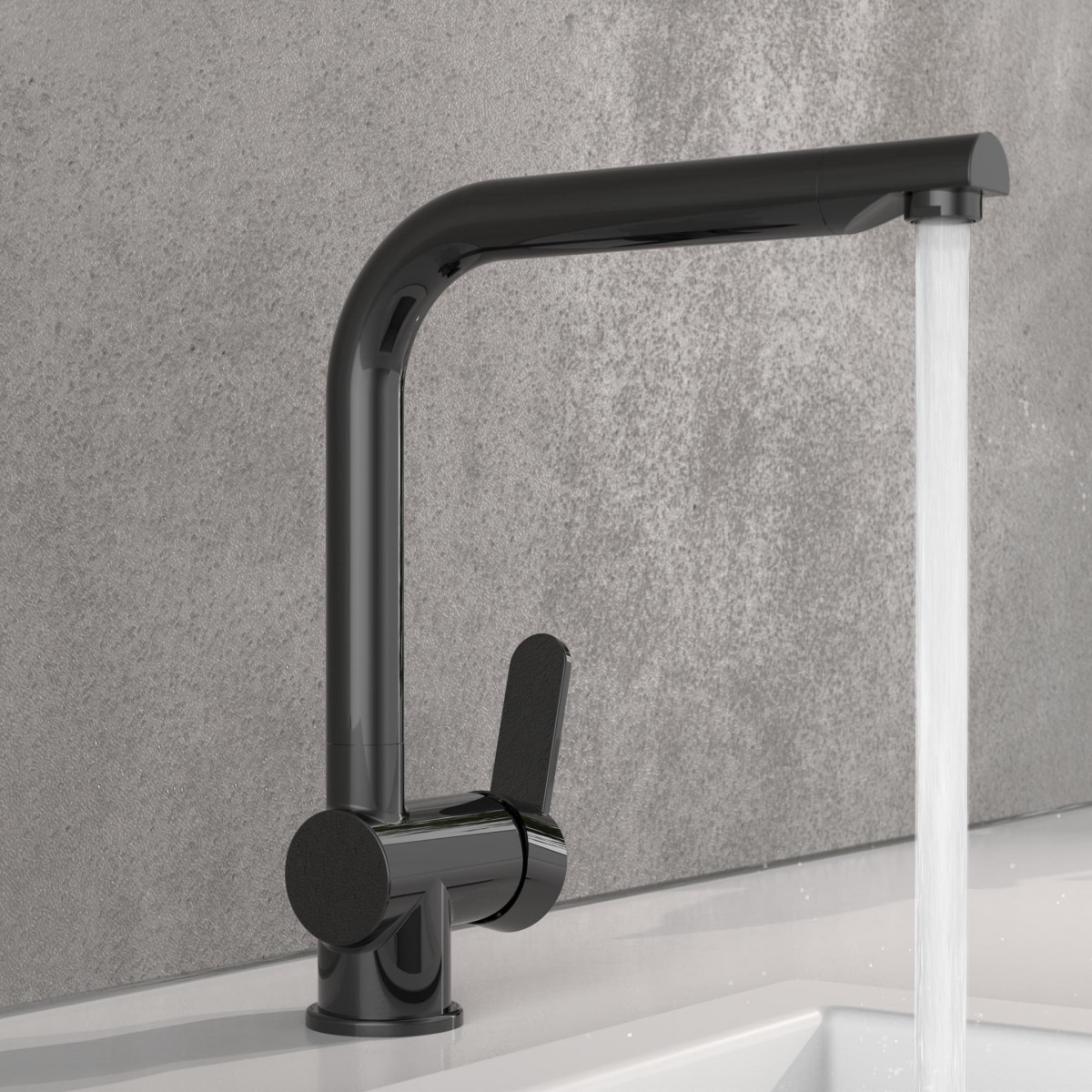 RIO sink mixer • Graphite high gloss • SCHÜTTE