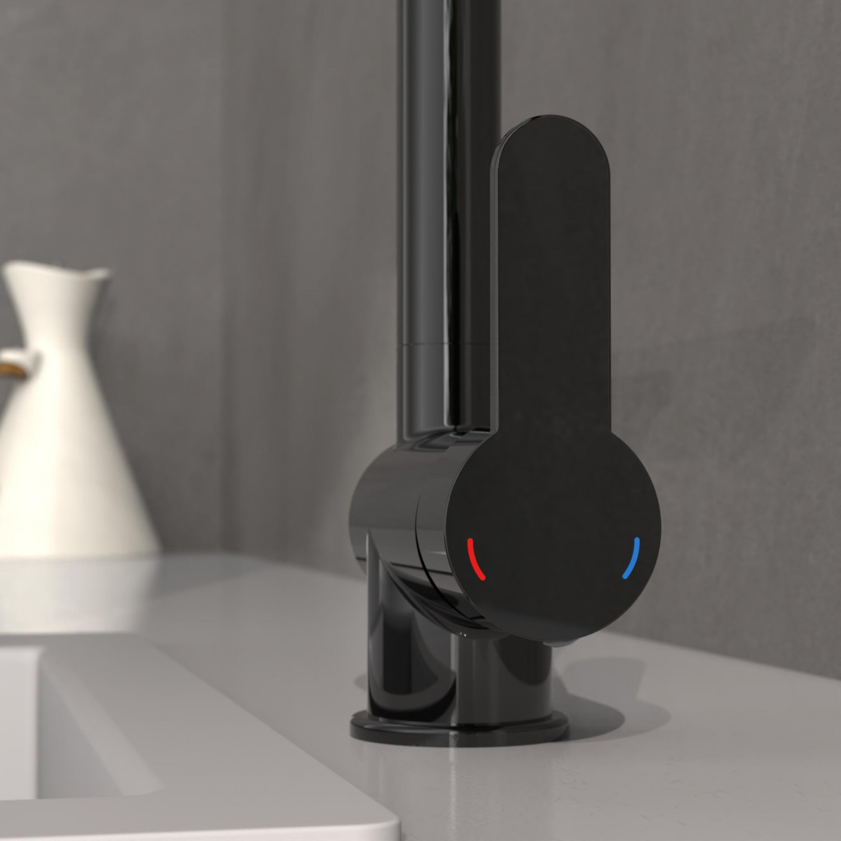 RIO sink mixer • Graphite high gloss • SCHÜTTE