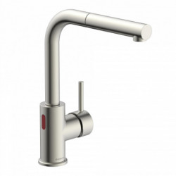 VITAL sensor sink mixer • stainless steel look • SCHÜTTE