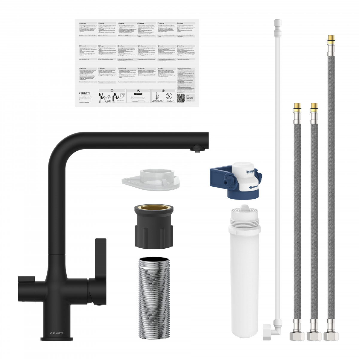 AQUASTAR PRO Mitigeur Système de filtration • Noir mat • SCHÜTTE
