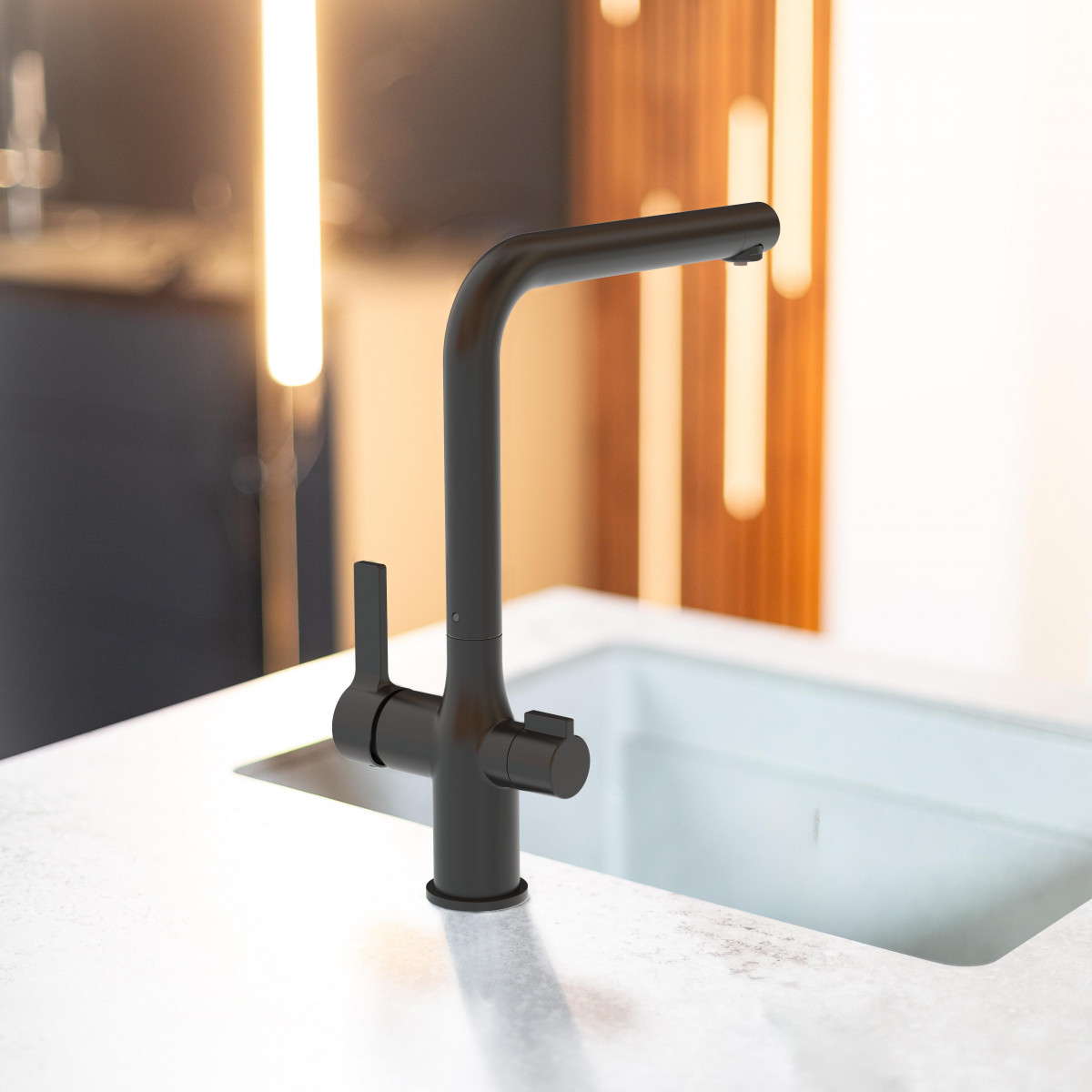 AQUASTAR PRO Mitigeur Système de filtration • Noir mat • SCHÜTTE